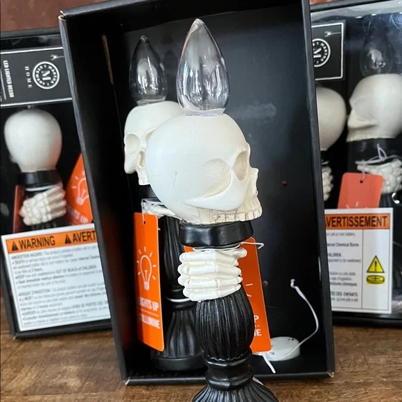 Martha Stewart battery operated skull candles Holiday Decor